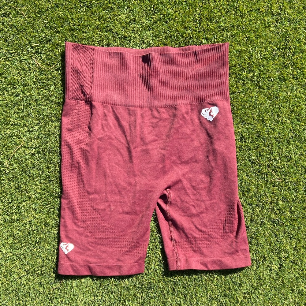 Burgundy sport shorts by women’s best
